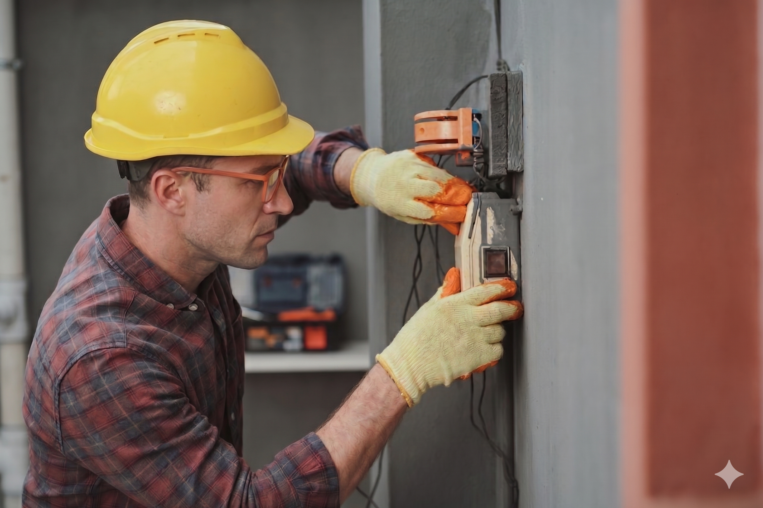 Electrician working